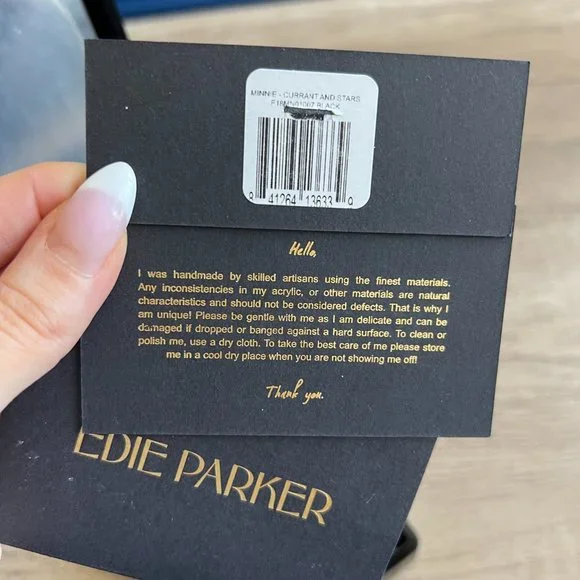 New Edie Parker Currant and Stars Clutch with Chain - Picture 7 of 8